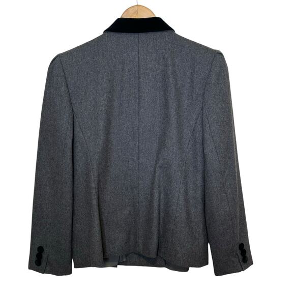 Vintage 1990's Sasson Size 10 Tweed and Velvet Blazer Jacket - Picture 6 of 9